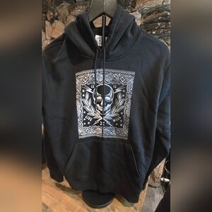 Hurley Black Skull Graphic Hoodie